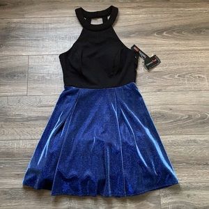 Blue and Black party dress